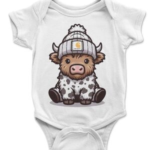 Highland Cow Baby Onesie